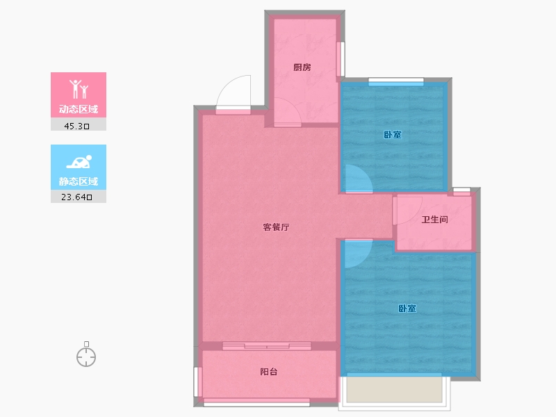 浙江省-绍兴市-中国铁建嵊星湾-62.23-户型库-动静分区