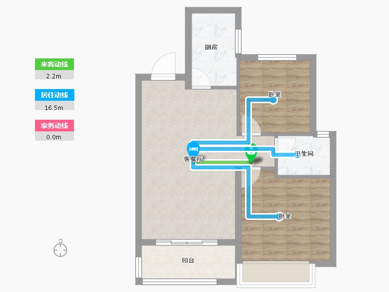 浙江省-绍兴市-中国铁建嵊星湾-62.23-户型库-动静线