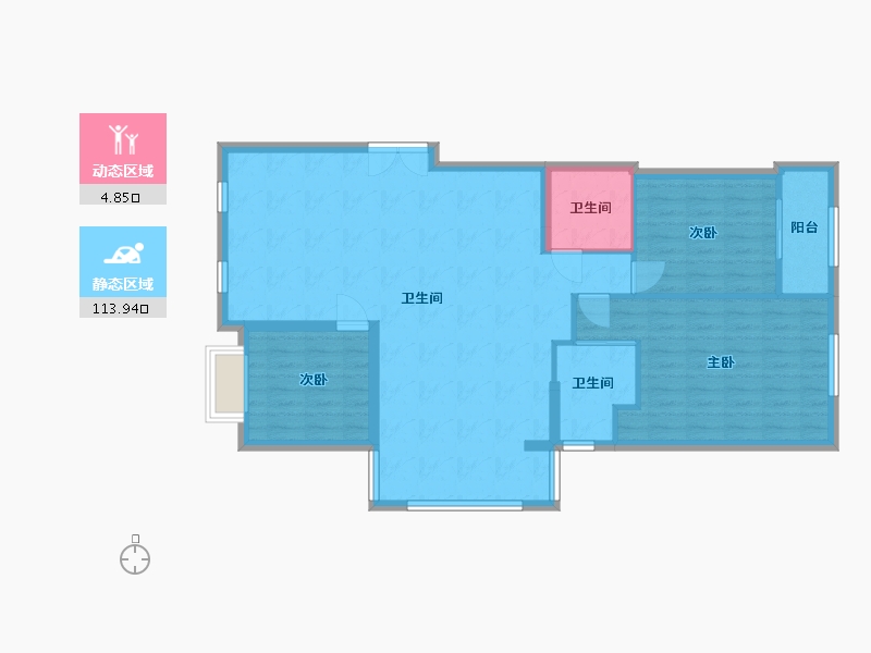 浙江省-温州市-立体城-108.80-户型库-动静分区