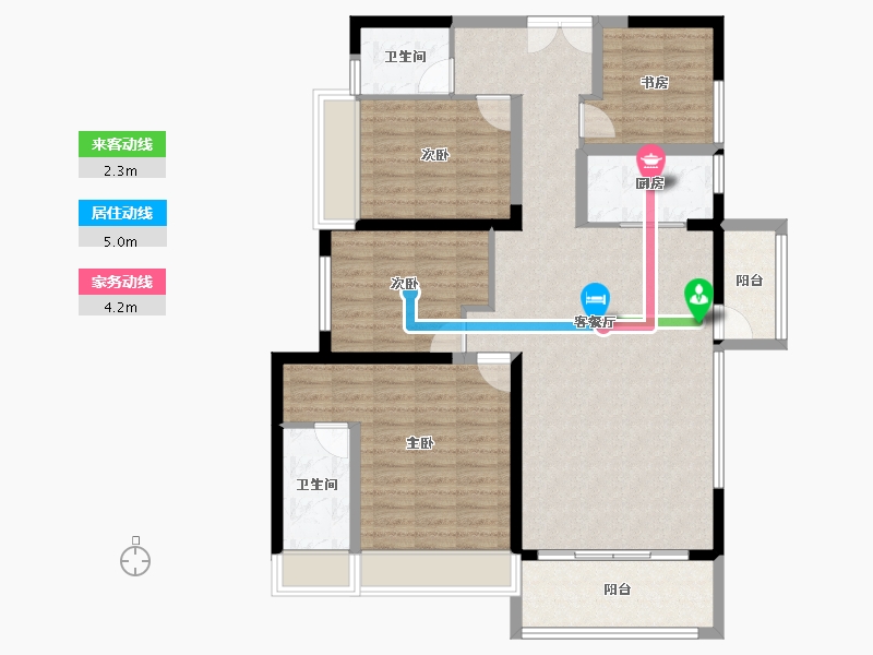 四川省-成都市-中港东湖壹号-113.33-户型库-动静线