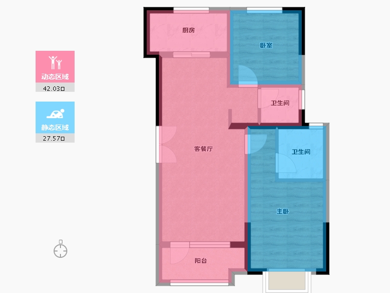 河北省-邢台市-龙门御府-61.19-户型库-动静分区