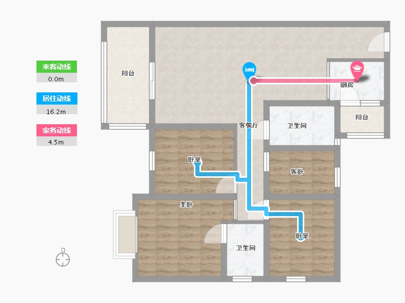 贵州省-黔南布依族苗族自治州-靖沣壹号A区1号楼-99.45-户型库-动静线