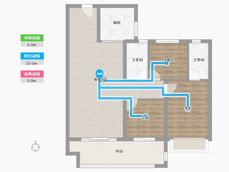 陕西省-榆林市-开城锦里-84.80-户型库-动静线