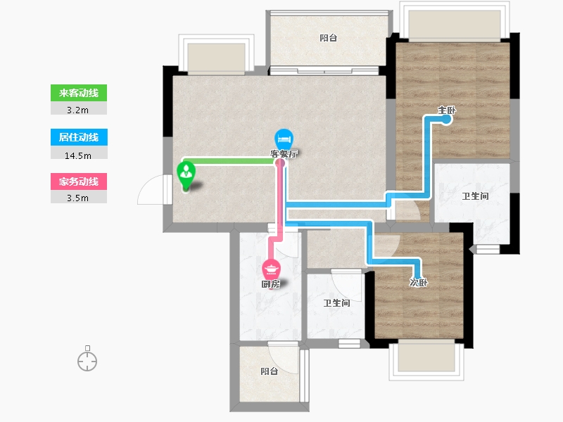 四川省-成都市-城投置地国宾璟园-59.92-户型库-动静线