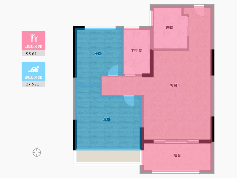 安徽省-阜阳市-城南栖霞云境-76.00-户型库-动静分区