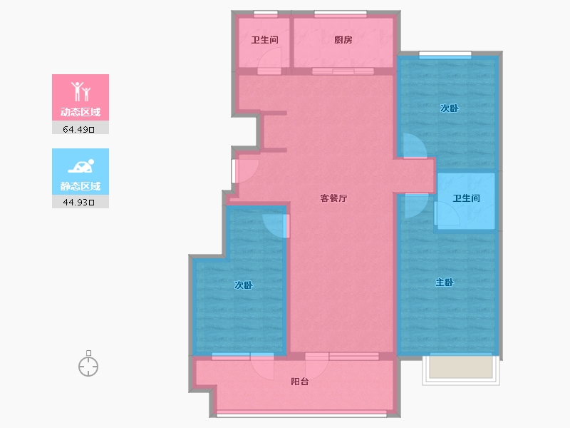 山东省-济南市-富华家园-97.63-户型库-动静分区