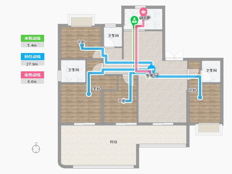 福建省-福州市-中建元亨府-131.07-户型库-动静线