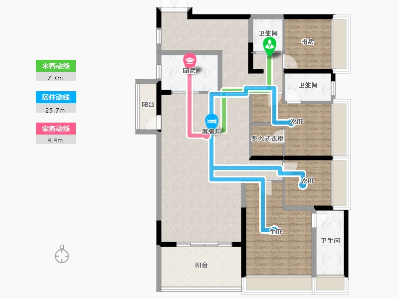 四川省-成都市-中港东湖壹号-136.48-户型库-动静线