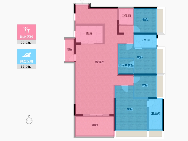 四川省-成都市-中港东湖壹号-136.48-户型库-动静分区