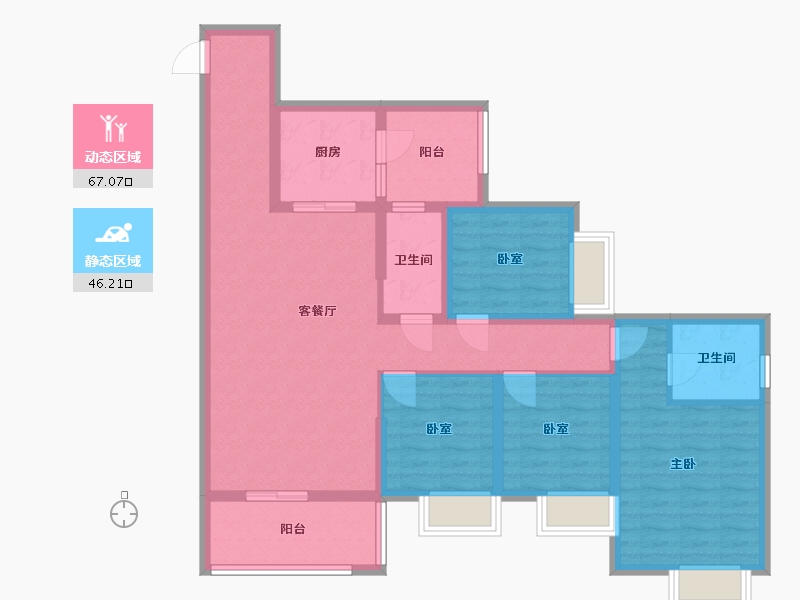 广东省-肇庆市-东丽新城-103.20-户型库-动静分区