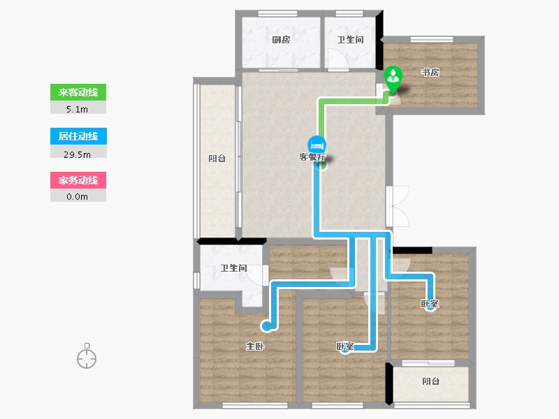 浙江省-杭州市-杭房众安·未珂宸铭府-110.40-户型库-动静线