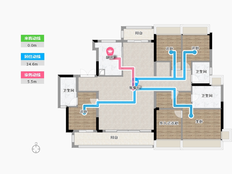 广东省-东莞市-华侨城天鹅堡-150.89-户型库-动静线