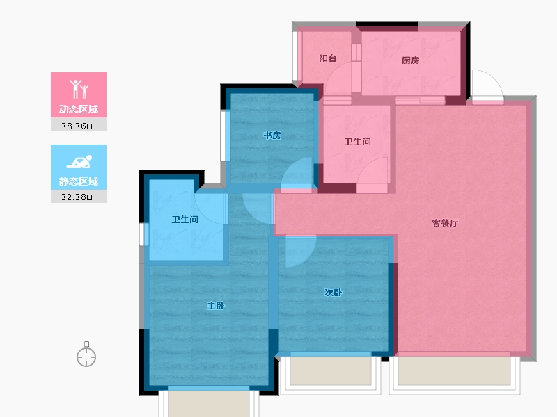 四川省-成都市-城投置地国宾璟园-62.04-户型库-动静分区