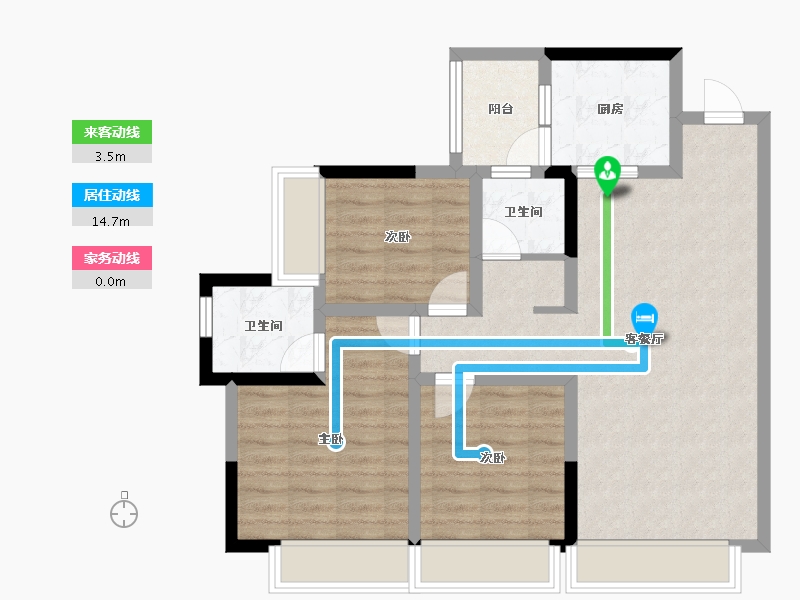 四川省-成都市-熙畔别院-80.90-户型库-动静线