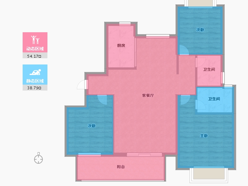 江西省-抚州市-喜乐壹号院-83.99-户型库-动静分区