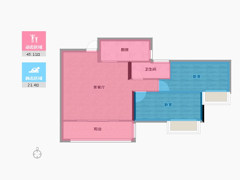 湖北省-恩施土家族苗族自治州-四季·未来城-59.61-户型库-动静分区