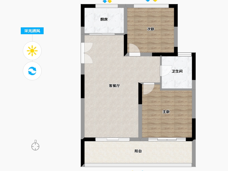 安徽省-阜阳市-城南栖霞云境-78.75-户型库-采光通风