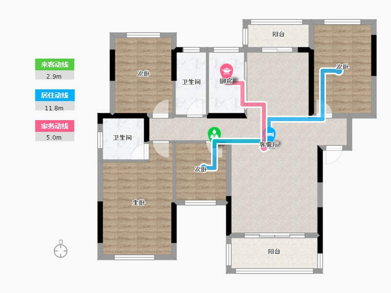 广西壮族自治区-桂林市-彰泰睿城-114.40-户型库-动静线