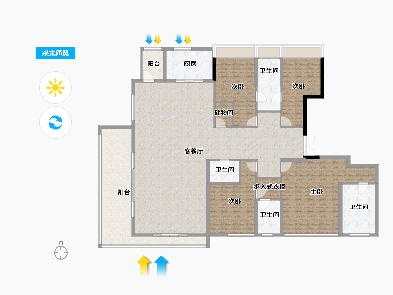 四川省-成都市-中港东湖壹号-224.00-户型库-采光通风