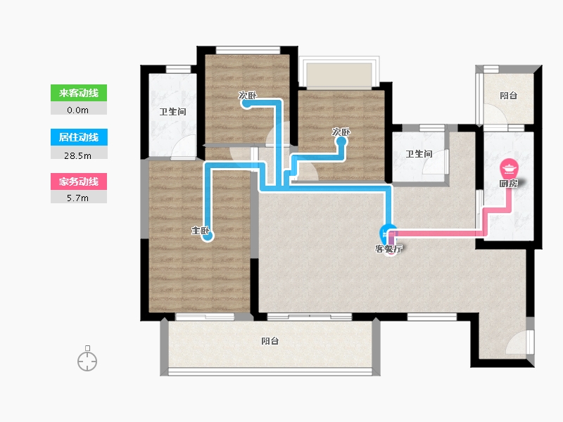 四川省-成都市-天府半岛-95.66-户型库-动静线