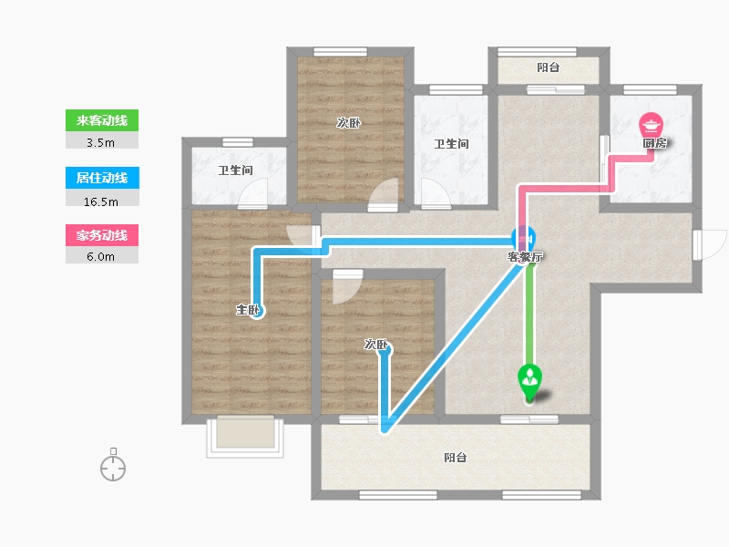 陕西省-西安市-御锦城-102.00-户型库-动静线