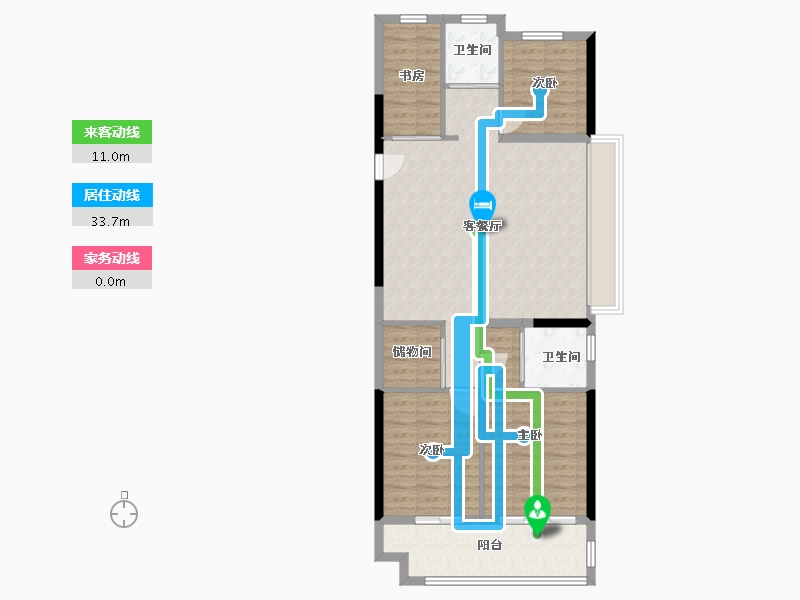 江苏省-南京市-碧桂园凤凰城-98.40-户型库-动静线