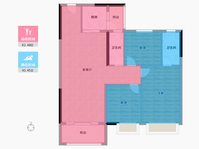 湖北省-恩施土家族苗族自治州-清江新城-96.04-户型库-动静分区