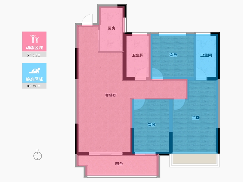 山东省-菏泽市-学府世家-90.01-户型库-动静分区