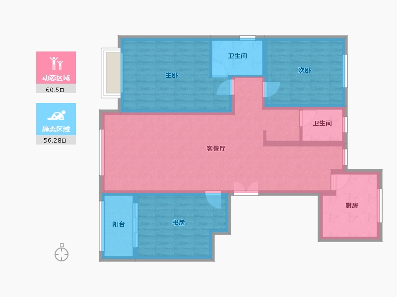 山东省-滨州市-祥泰公馆-104.00-户型库-动静分区