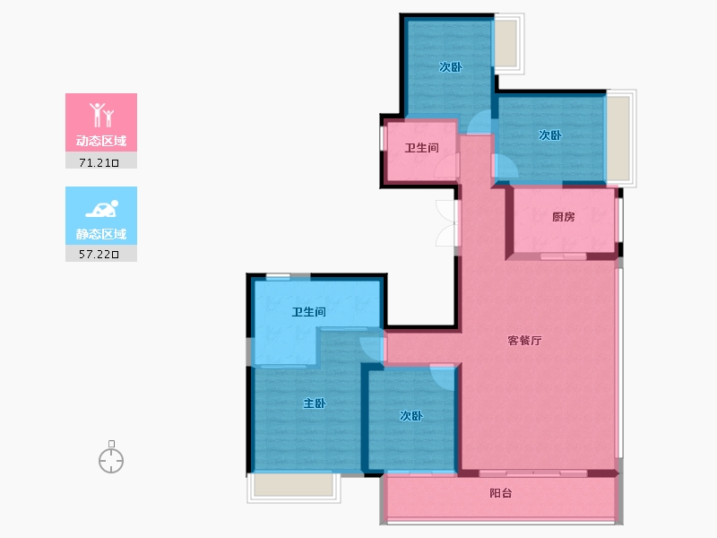 甘肃省-兰州市-兰州万达城-115.28-户型库-动静分区