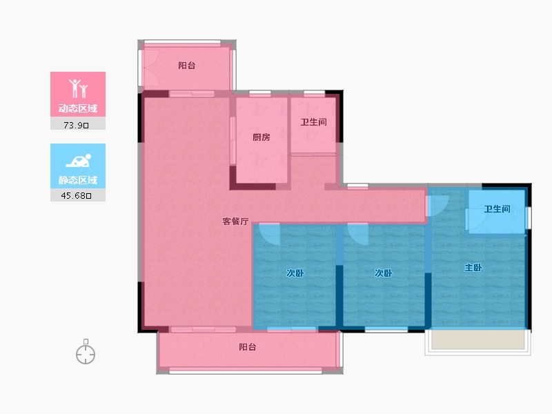 河南省-南阳市-上海花园-108.00-户型库-动静分区