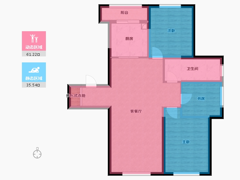 辽宁省-本溪市-太子城五期26号27号28号楼-99.01-户型库-动静分区