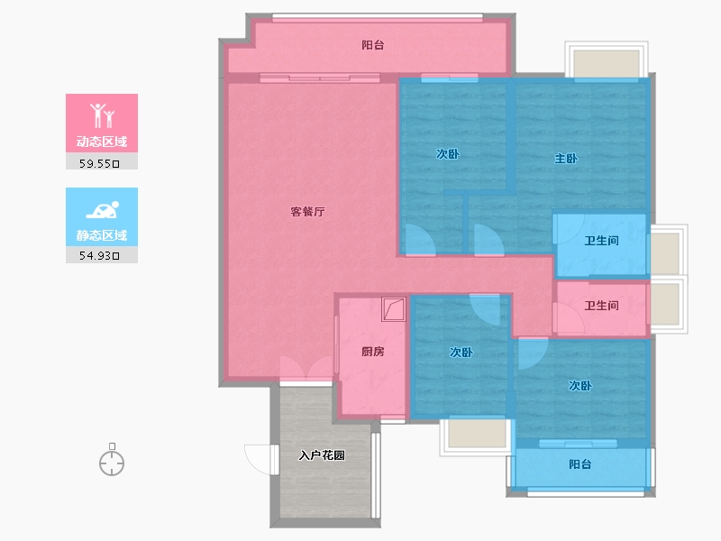 广西壮族自治区-梧州市-旺城臻樾-120.00-户型库-动静分区