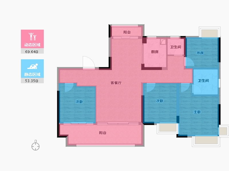 江西省-上饶市-阳光首府·玺苑-111.10-户型库-动静分区