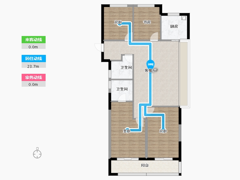 浙江省-杭州市-翠语彩虹里-107.75-户型库-动静线