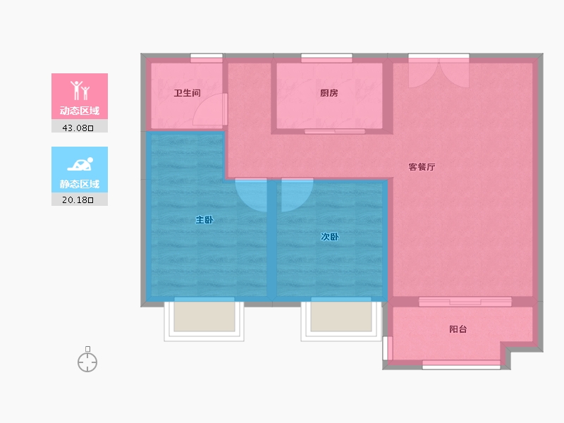 甘肃省-兰州市-兰州万达城-56.40-户型库-动静分区