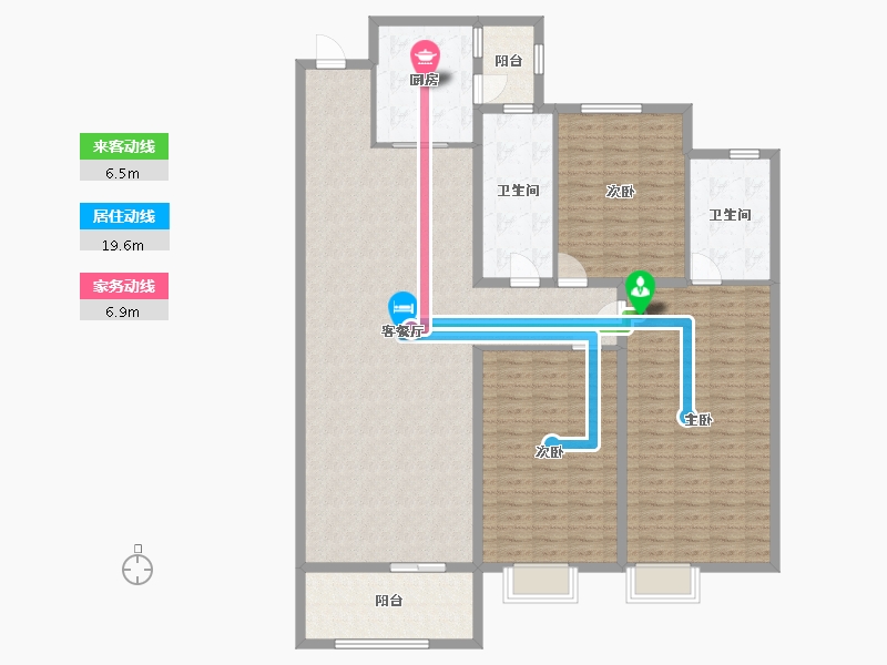 山西省-晋中市-新晋世家-三期-160.00-户型库-动静线