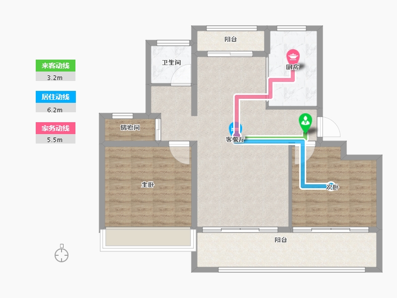 安徽省-阜阳市-城南栖霞云境-92.00-户型库-动静线