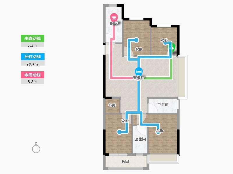 山东省-菏泽市-天宸馨园-114.01-户型库-动静线