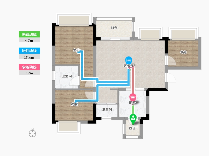 四川省-成都市-城投置地国宾璟园-65.54-户型库-动静线