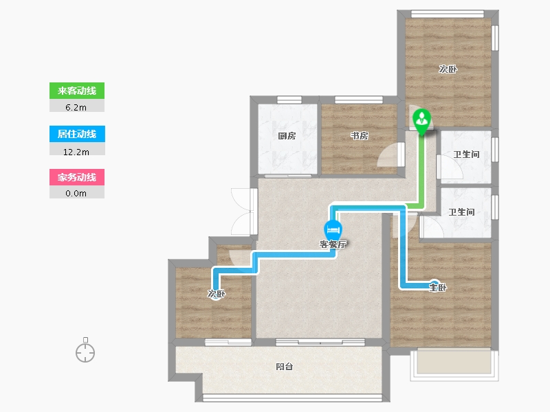 安徽省-合肥市-文一朗书轩-80.00-户型库-动静线