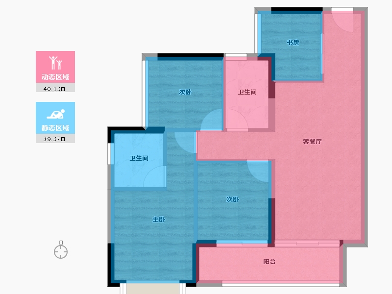 广东省-东莞市-华侨城天鹅堡-71.08-户型库-动静分区