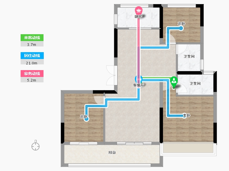 安徽省-阜阳市-万像一号院-94.99-户型库-动静线