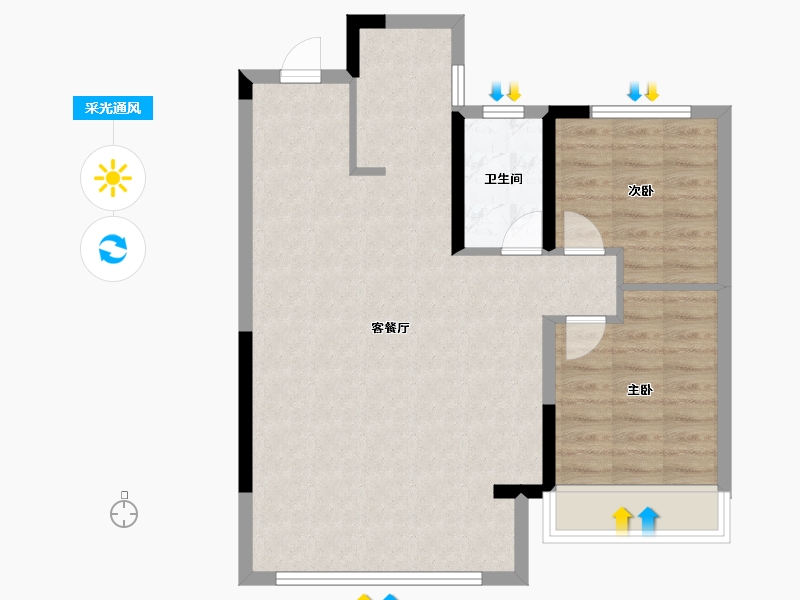 浙江省-湖州市-绿地公园大道-71.20-户型库-采光通风