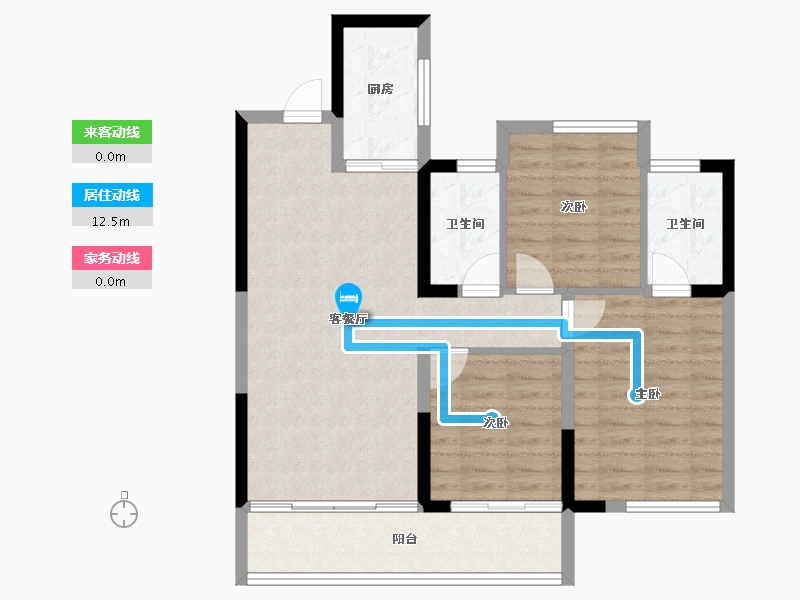 湖南省-常德市-邦泰·誉府-82.46-户型库-动静线