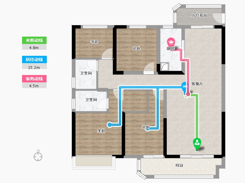 四川省-成都市-成都鑫苑城-107.82-户型库-动静线