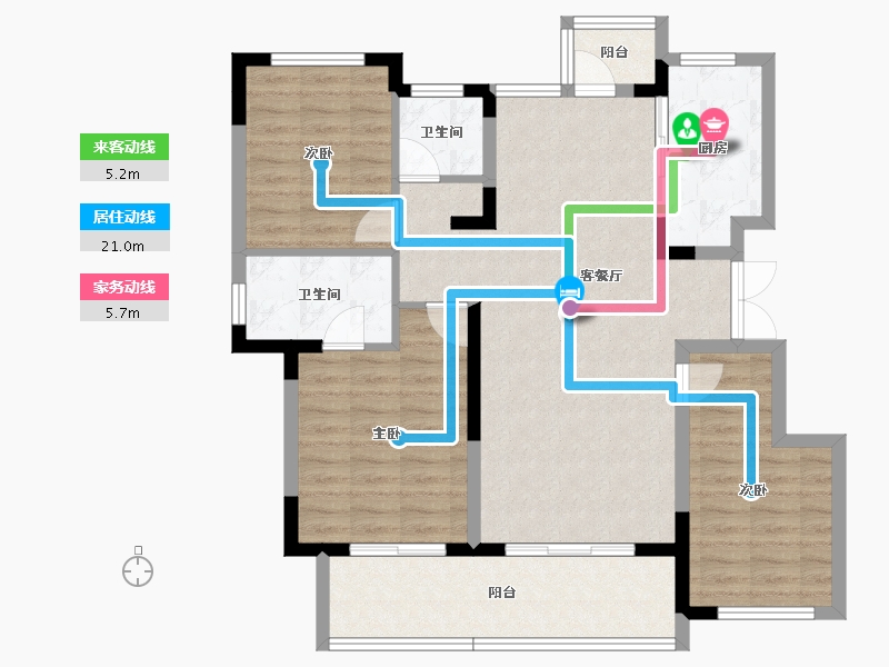 四川省-成都市-人居玖云府-97.49-户型库-动静线