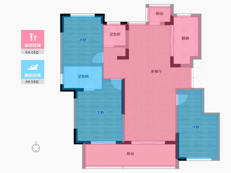 四川省-成都市-人居玖云府-97.49-户型库-动静分区