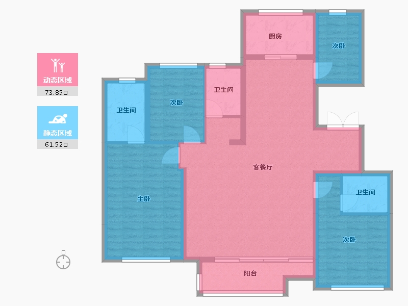 浙江省-湖州市-满庭芳府-122.30-户型库-动静分区