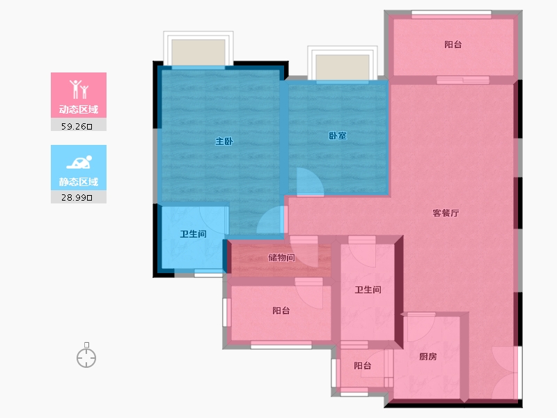 四川省-成都市-君悦时代-77.38-户型库-动静分区